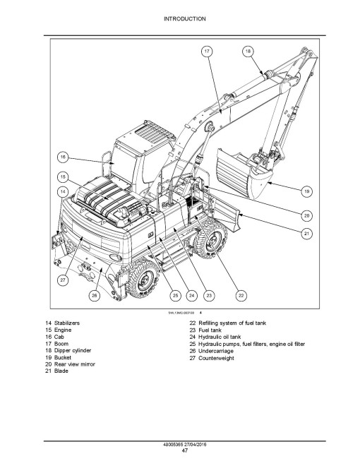New Holland WE170B and WE190B Wheeled Excavators Service Manual (48005365) New Holland WE170B and WE190B Wheeled Excavators Service Manual (48005365)