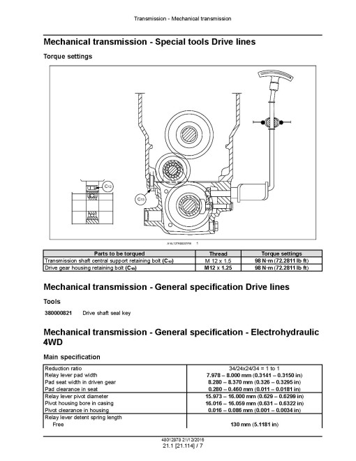 New Holland TD5.100, TD5.110, TD5.65, TD5.75, TD5.80 and TD5.90 Tractors Service Manual (48012878)