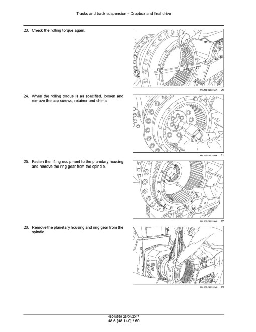 New Holland D150C (SN from NHC106500) Tier 2 Crawler Dozers Service Manual (48048569)