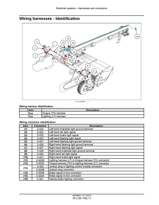 New Holland Discbine 313 and 316 Disk Mower-Conditioners Service Manual (48049004)