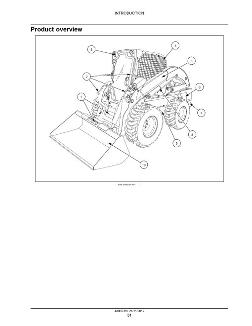 New Holland C234, C238 Compact Track Loaders and L234 Skid Steer Loaders (Tier 4B Final) Service Manual (48060316)