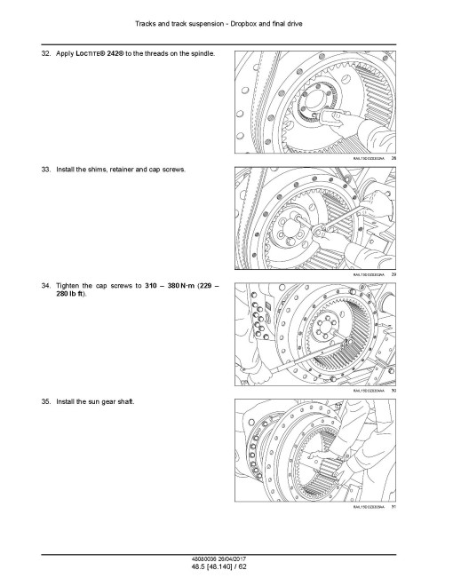 New Holland D125C (SN from NHC104500) Tier 2 Crawler Dozers Service Manual (48080036)