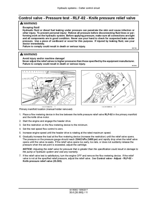 New Holland DuraSwath 421HB, 425HB, 430HB, 436HB and 440HB Draper Headers Service Manual (48106362)