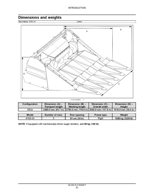 New Holland MaizeMaster 9105-24 Corn Headers Service Manual (48123416)