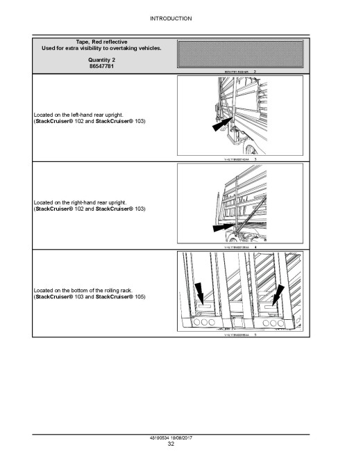 New Holland StackCruiser 102, 103 and 105 Tier 4B Final Bale Wagons (North America) Service Manual (48190534)