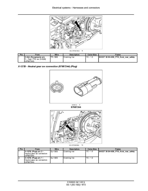 New Holland T4.80V, T4.90V, T4.100V, T4.110V interim Tier 4A Tractors Service Manual (51526023)