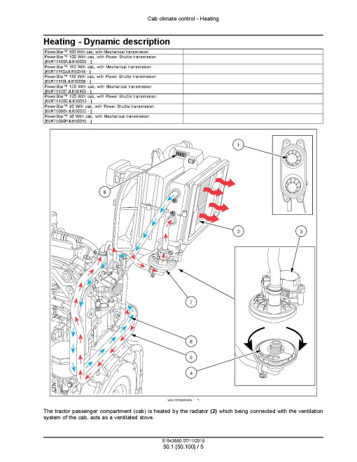 New Holland PowerStar 90, PowerStar 100, PowerStar 110, PowerStar 120 Tractors (North America) Service Manual (51543580)