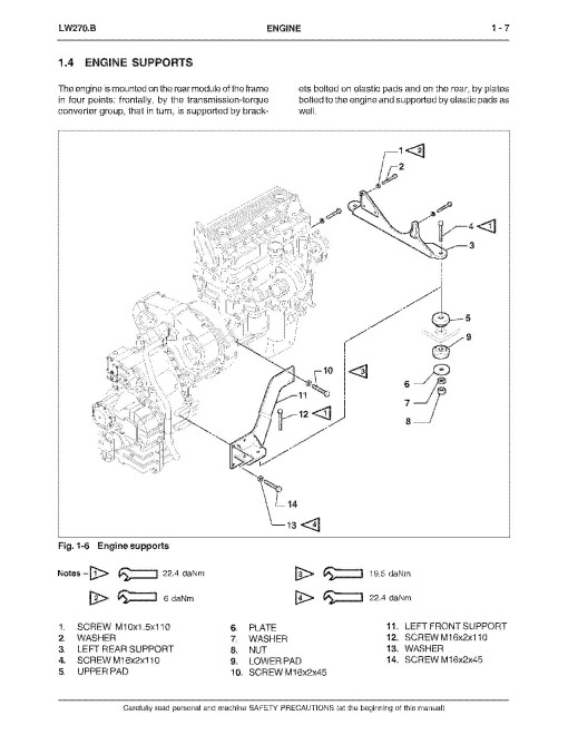 New Holland LW270.B Wheel Loader Service Manual New Holland LW270.B Wheel Loader Service Manual