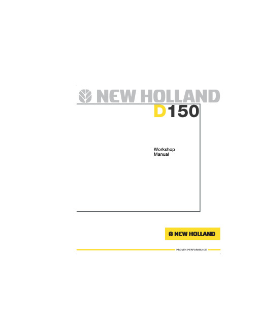 New Holland D150 Tier 2 Crawler Dozers Workshop Manual (60413517)
