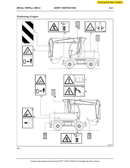 New Holland MH 5.6, MH City and MH Plus Wheeled Excavators Workshop Manual (60413557) New Holland MH 5.6, MH City and MH Plus Wheeled Excavators Workshop Manual (60413557)