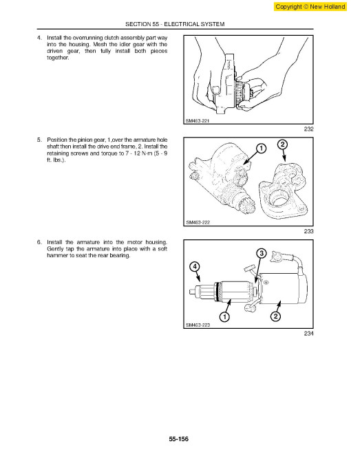 New Holland LS160 and LS170 Skid Steer Loaders Workshop Manual (60413607)
