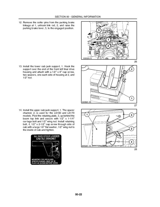 New Holland LS160 and LS170 Skid Steer Loaders Workshop Manual (6041360701)