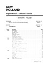 New Holland TM115, TM125, TM135, TM150 and TM165 Tractors Repair Manual (6045506100)