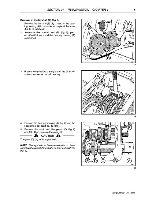 New Holland AL59, TC54 and TC56 Utility Combines Repair Manual (6046496100) New Holland AL59, TC54 and TC56 Utility Combines Repair Manual (6046496100)