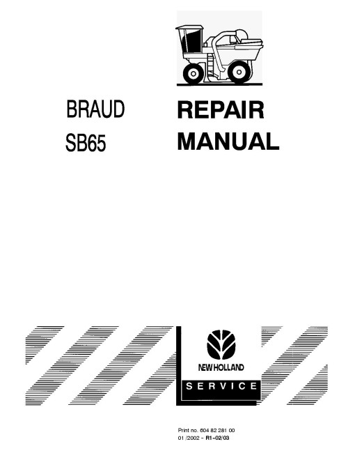 New Holland SB65 Grape Harvesters Repair Manual (6048228100) New Holland SB65 Grape Harvesters Repair Manual (6048228100)