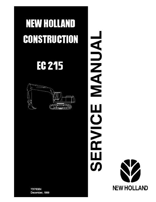 New Holland EC215 Crawler Excavators Service Manual (73179384) New Holland EC215 Crawler Excavators Service Manual (73179384)