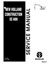 New Holland EC600 (SN from 760001) Crawler Excavators Service Manual (73179401)