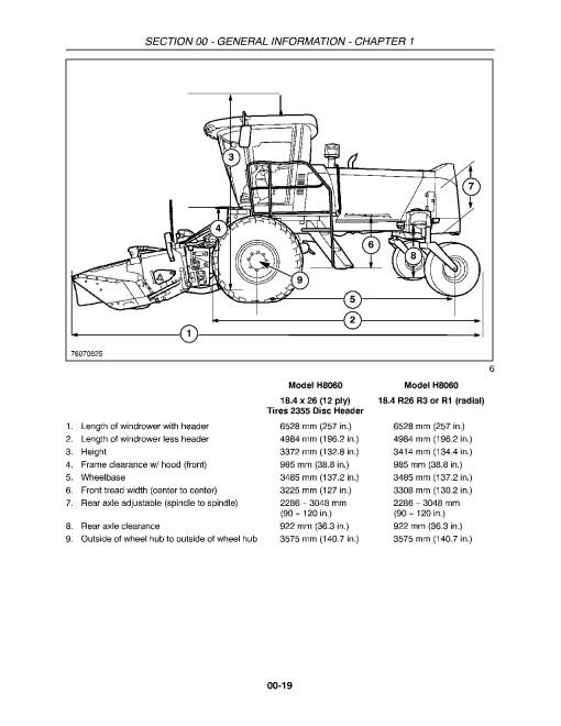 New Holland H8060 and H8080 Self-Propelled Windrowers Repair Manual (84211407)