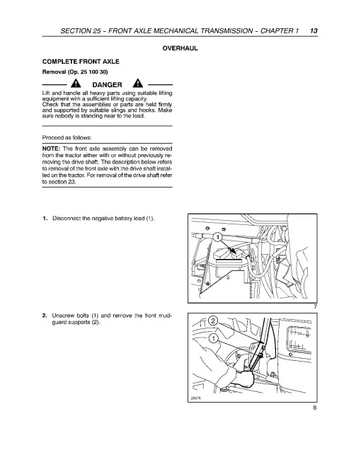 New Holland TD5030, TD5040 and TD5050 Tractors Service Manual (84221704)