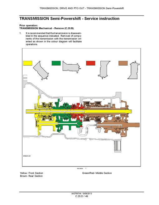New Holland T6010, T6020, T6030, T6040, T6050, T6060 and T6070 Tractors Service Manual (84276574A)