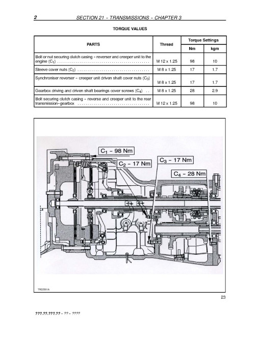New Holland TD60, TD70, TD80, TD90 and TD95 Straddle Mount Model Tractors Repair Manual (84285908)