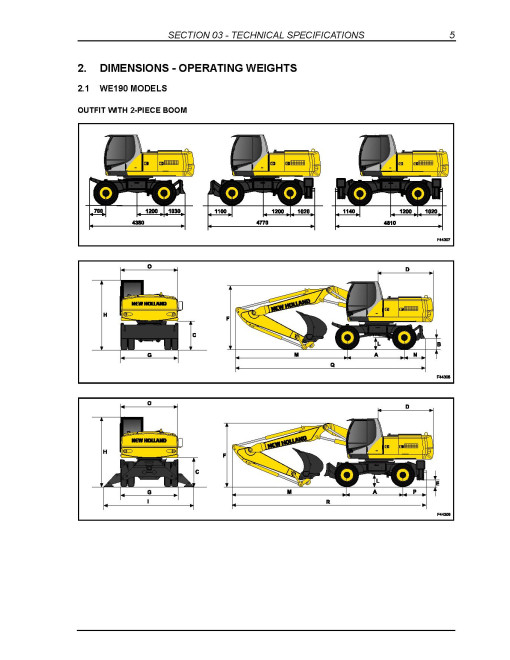 New Holland WE190, WE210, WE210 Industrial, WE230, WE230 Industrial Wheeled Excavator Service Manual New Holland WE190, WE210, WE210 Industrial, WE230, WE230 Industrial Wheeled Excavator Service Manual