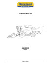 New Holland Extra-Capacity, High-Capacity and Varifeed Headers Service Manual (84299175A)