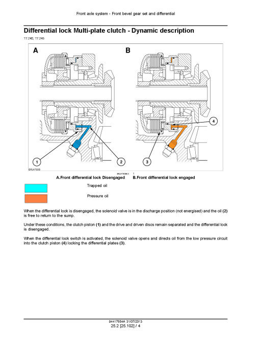 New Holland T7.240 and T7.245 Tractors (International Region, Latin America) Service Manual (84417654)