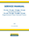 New Holland Auto Command, Power Command, Range Command T7.170, T7.185, T7.200 and T7.210 Tractors Service Manual (84477609A)