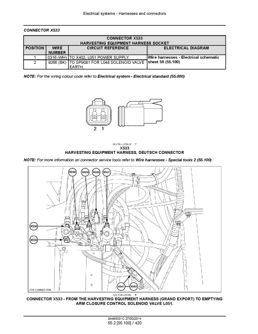 New Holland 9040L, 9040M, 9060L, 9060L H, 9080L, 9080L H, 9090L, 9090L GE and 9090L H Grape Harvesters Service Manual (84490331C)