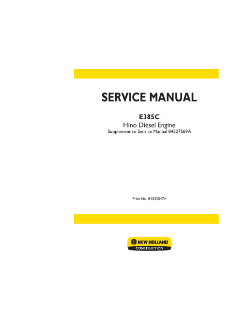 New Holland E385C Tier 4 Crawler Excavators set of Service Manuals (84527569A) New Holland E385C Tier 4 Crawler Excavators set of Service Manuals (84527569A)