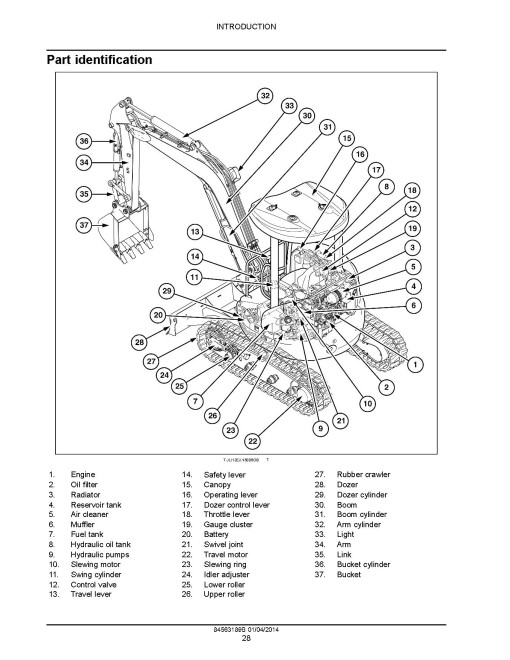 New Holland E26B SR and E29B SR Compact Excavators Service Manual (84563189B) New Holland E26B SR and E29B SR Compact Excavators Service Manual (84563189B)