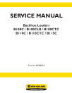 New Holland B100C, B100CLR, B100CTC, B110C, B110CTC and B115C Backhoe Loaders Service Manual (84568042A)