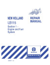 New Holland LB115 Backhoe Loaders Repair Manual (86584406)