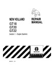 New Holland GT18, GT20 and GT22 Garden Tractors Repair Manual (86620471)