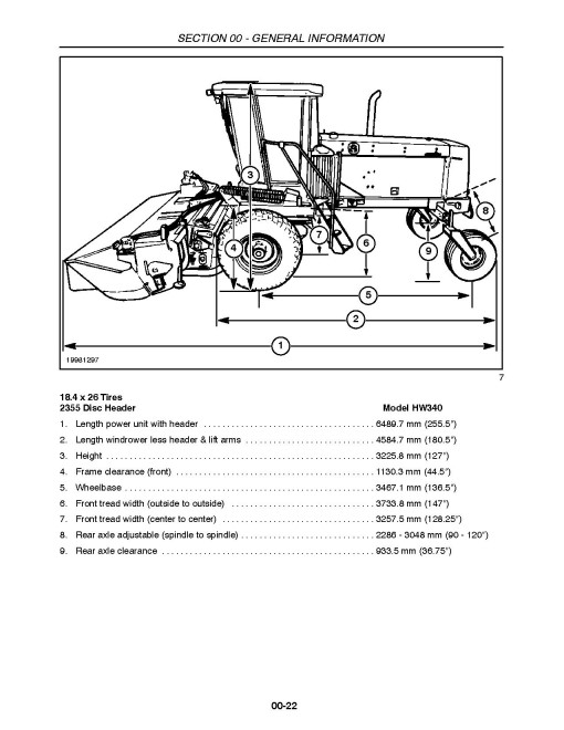 New Holland HW300, HW320 and HW340 Self-Propelled Windrowers Repair Manual (86637556)