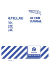 New Holland 92C, 94C and 994 Grain Belt Headers Repair Manual (86642406)