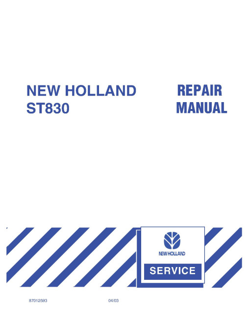 New Holland ST830 Precision Tillage Tools Repair Manual (87012593)