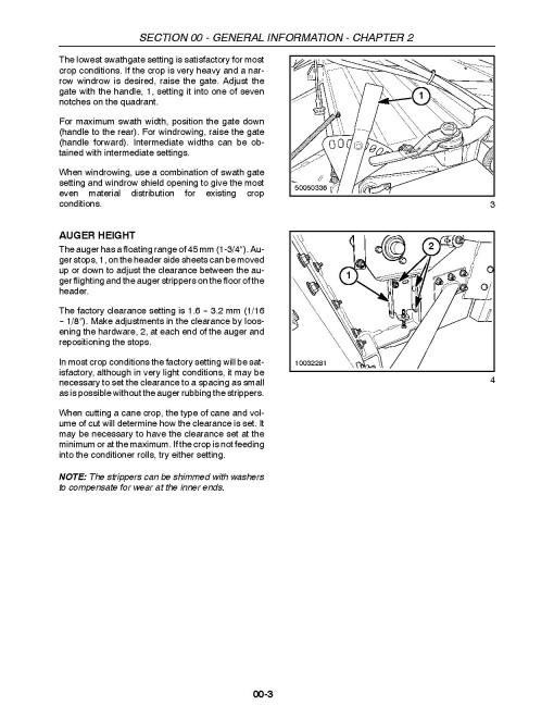 New Holland 2355 and 2358 Disc Auger Headers Repair Manual (87032364)