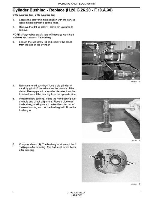 New Holland SF110 and SF115 Field Sprayers Repair Manual (87045631)