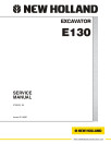 New Holland E130 Crawler Excavators (North American Edition) Service Manual (87360591NA)