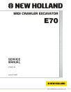 New Holland E70 Midi Crawler Excavators (North American Edition) Service Manual (87360603NA)