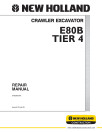 New Holland E80B Tier 4 Crawler Excavators (North American Edition) Repair Manual (87480998NA)