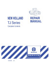 New Holland TJ275, TJ325, TJ375, TJ425, TJ450 and TJ500 4WD Articulated Tractors Repair Manual (87542227)