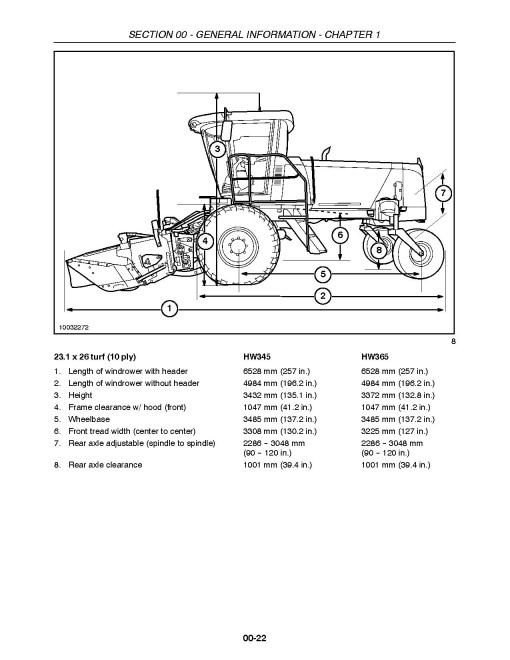 New Holland HW345 and HW365 Self-Propelled Windrowers Repair Manual (87576216) New Holland HW345 and HW365 Self-Propelled Windrowers Repair Manual (87576216)