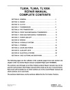 New Holland TL80A, TL90A and TL100A Tractors Repair Manual (87580875)