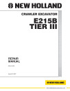 New Holland E215B Tier 3 Crawler Excavators (North American Edition) Repair Manual (87612178NA)