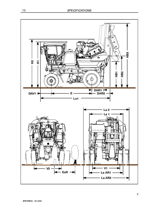 New Holland VN2080 Grape Harvesters Repair Manual (87613091A)