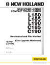 New Holland C185, C190 Compact Track Loaders, L180, L185 and L190 Skid Steer Loaders Repair Manual (87630288NA)