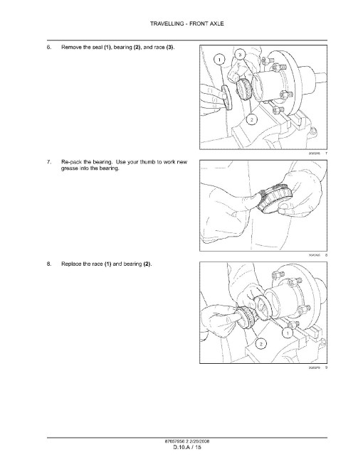 New Holland SD550 Air Hoe Drills Repair Manual (87657956)